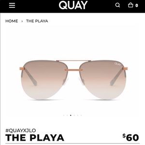 Quay Rose gold Aviators